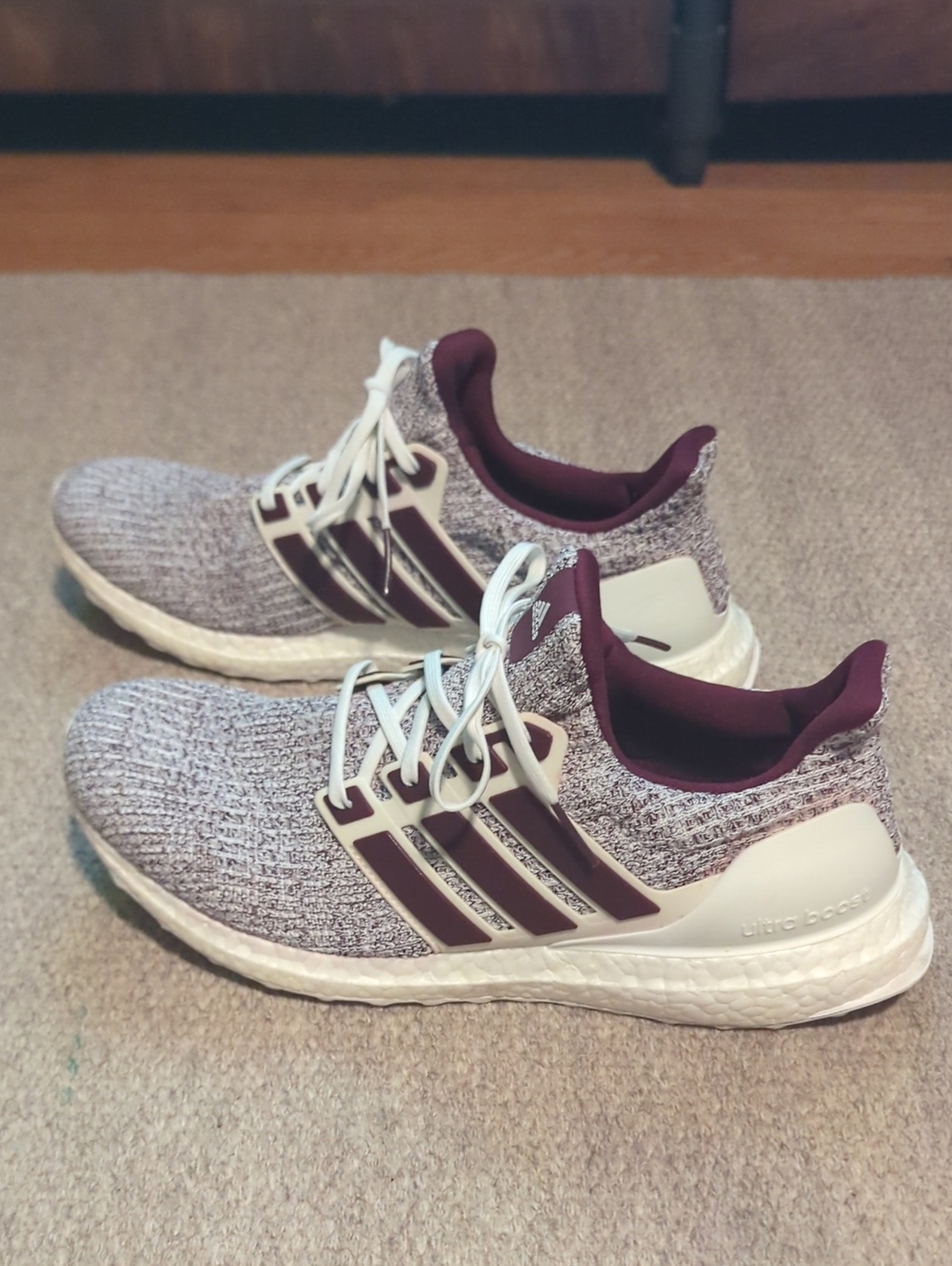 Adidas UltraBoost 4.0 Sneakers Men 10M Running Shoes Red White EE3705 Athletic